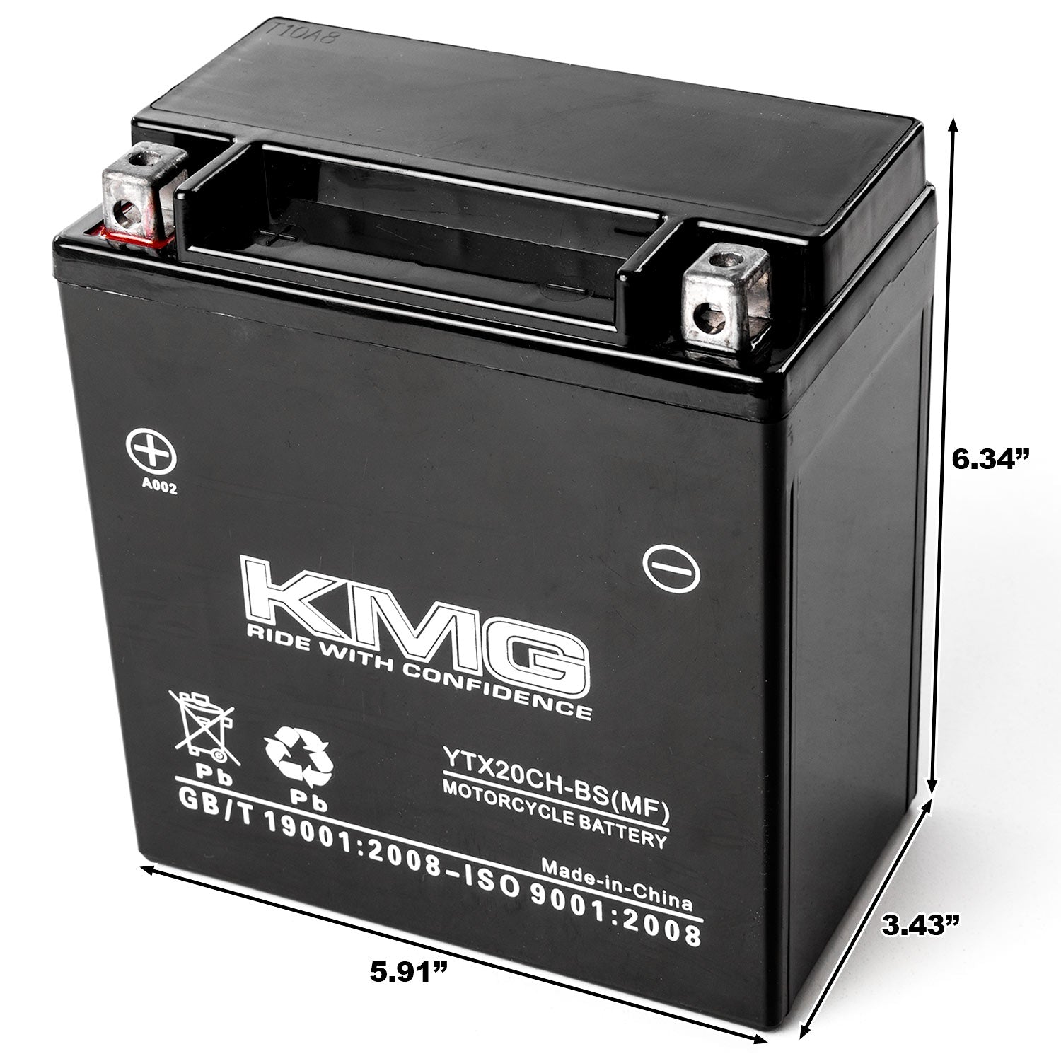 YTX20CH-BS Sealed Maintenance Free Battery 12V 18AH KMG Motorcycle Scooter ATV