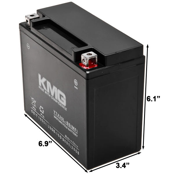YTX20L-BS Sealed Maintenance Free Battery 12V SMF Powersport Motorcycles Scooters ATVs