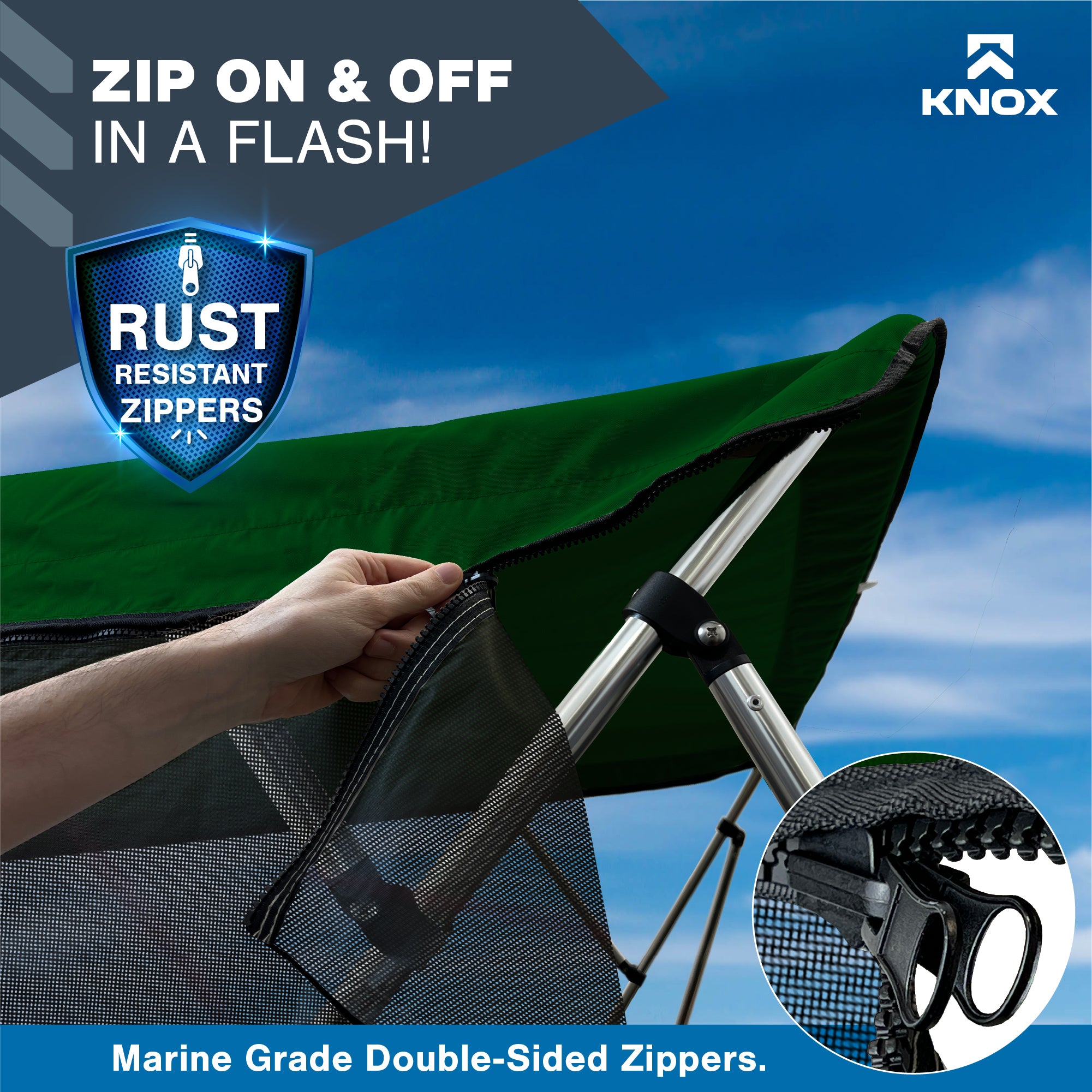 4 Bow Bimini Top Sidewalls, 900D Mesh Sun Shade Side Covers, 80"L x 26"H