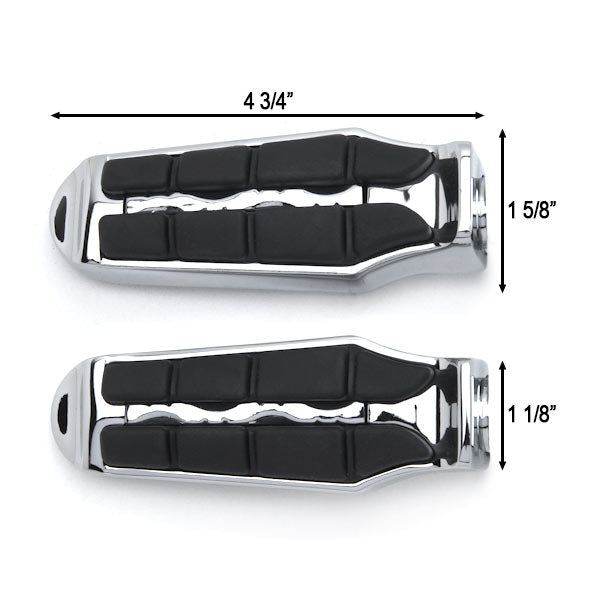 Honda / Kawasaki / Suzuki / Yamaha NEW Tombstone Rear Foot Peg Foot Rests Chrome