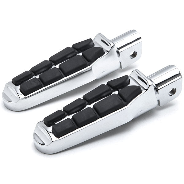 Suzuki / Honda / Cam-Am Tombstone Front Foot Peg Foot Rests Chrome Boulevard