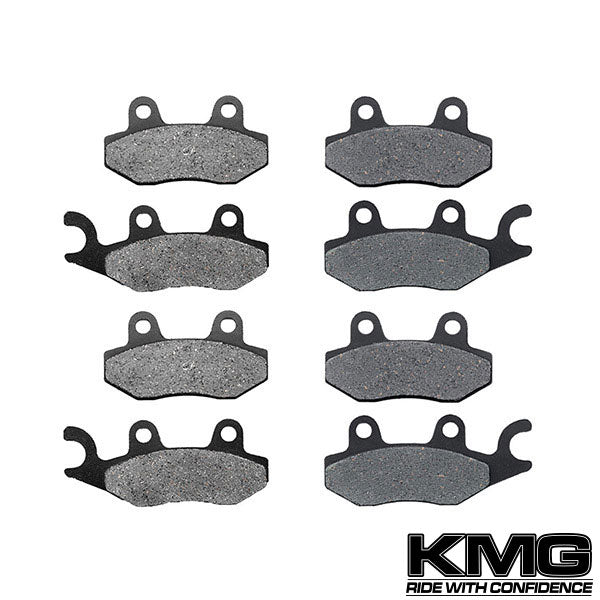 2009-2011 Yamaha YXR 700 Rhino FI Auto 4X4 Sport Front + Rear Non-Metallic Organic NAO Brake Pads Set