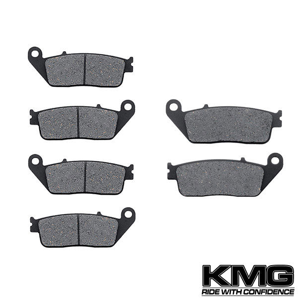 2004-2011 Kymco Xciting 500 (All models) Front + Rear Non-Metallic Organic NAO Brake Pads Set
