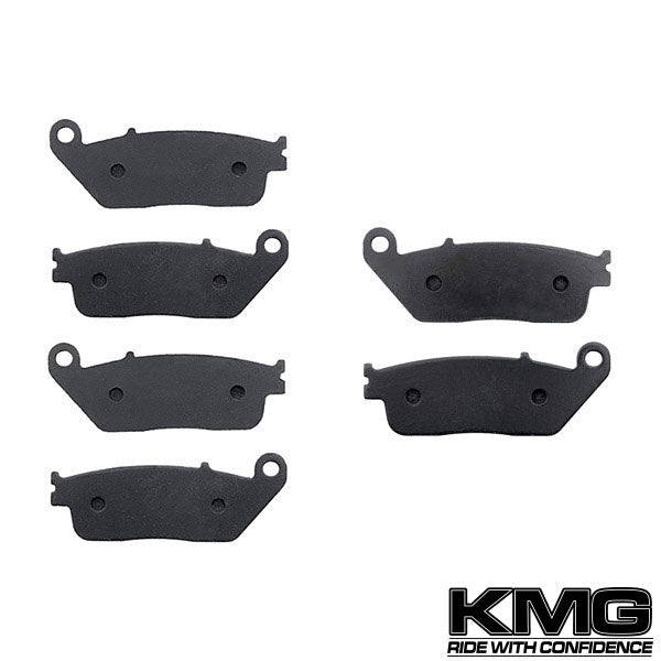 2004-2011 Kymco Xciting 500 (All models) Front + Rear Non-Metallic Organic NAO Brake Pads Set