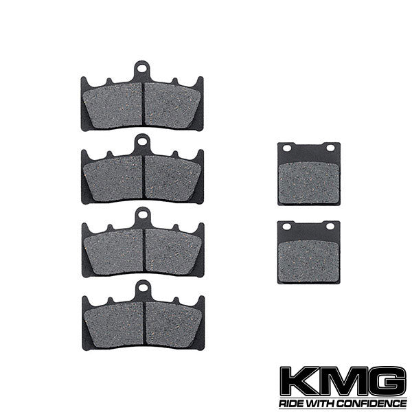 1999-2000 Kawasaki ZRX1100 Front + Rear Non-Metallic Organic NAO Brake Pads Set