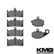2005-2008 Kawasaki ZZR600 Front + Rear Non-Metallic Organic NAO Brake Pads Set