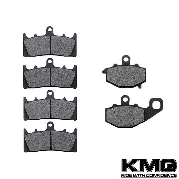 2005-2008 Kawasaki ZZR600 Front + Rear Non-Metallic Organic NAO Brake Pads Set