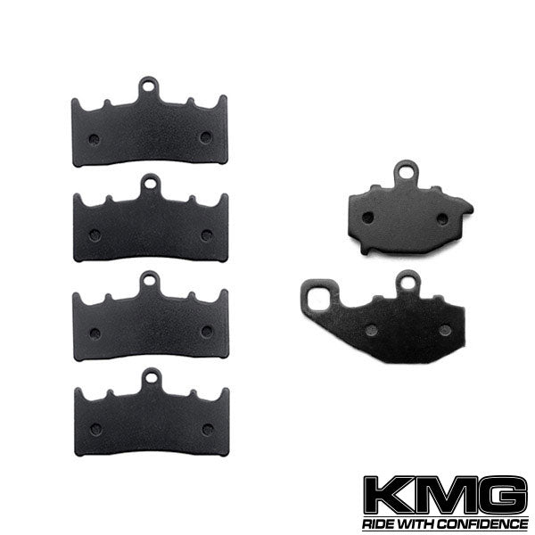 2005-2008 Kawasaki ZZR600 Front + Rear Non-Metallic Organic NAO Brake Pads Set