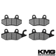 2009-2011 Kymco Yager GT200i Front + Rear Non-Metallic Organic NAO Brake Pads Set