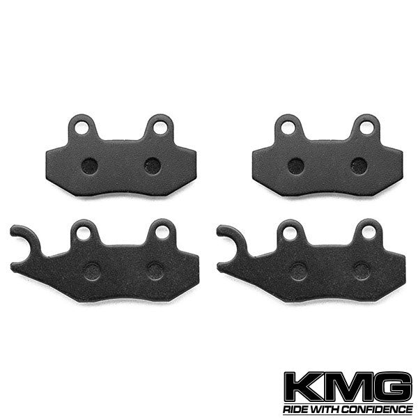 2009-2011 Kymco Yager GT200i Front + Rear Non-Metallic Organic NAO Brake Pads Set