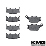 2004-2006 Yamaha FZ6 FZ600 (2 piston caliper) Front + Rear Non-Metallic Organic NAO Brake Pads Set