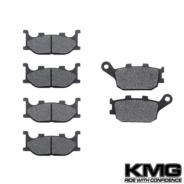 2004-2006 Yamaha FZ6 FZ600 (2 piston caliper) Front + Rear Non-Metallic Organic NAO Brake Pads Set