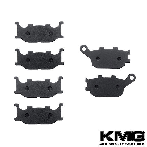 2004-2006 Yamaha FZ6 FZ600 (2 piston caliper) Front + Rear Non-Metallic Organic NAO Brake Pads Set