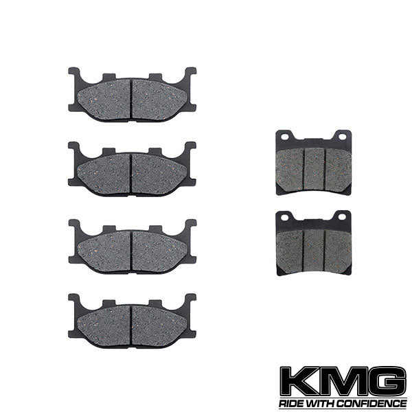 1999-2008 Yamaha XVS 1100 V-Star Custom Front + Rear Non-Metallic Organic NAO Brake Pads Set