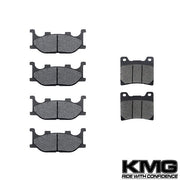 2007-2008 Yamaha XVS 1100 V-Star Custom Midnight Front + Rear Non-Metallic Organic NAO Brake Pads Set