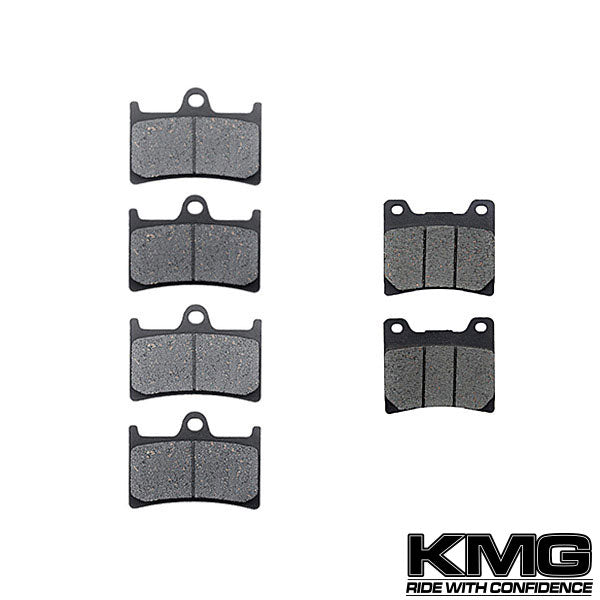 1997-2007 Yamaha YZF 600R Front + Rear Non-Metallic Organic NAO Brake Pads Set