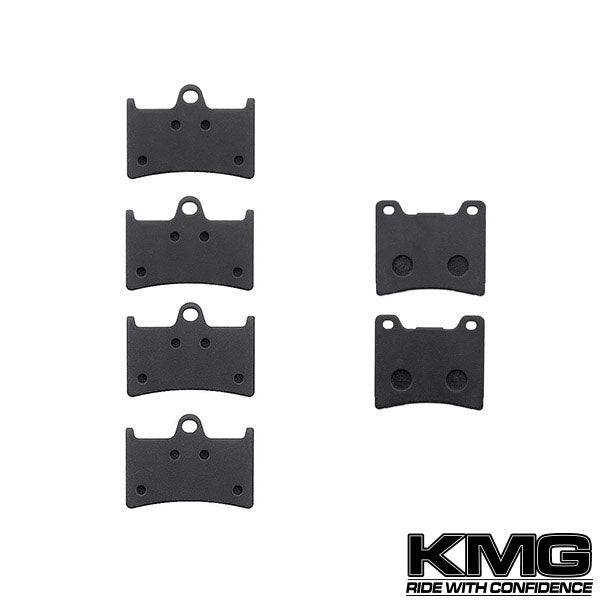 1997-2007 Yamaha YZF 600R Front + Rear Non-Metallic Organic NAO Brake Pads Set