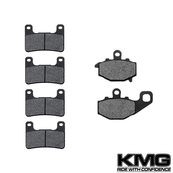 2010-2011 Kawasaki Z1000 Front + Rear Non-Metallic Organic NAO Brake Pads Set
