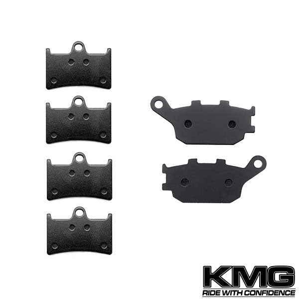 2011 Yamaha FZ8 Front + Rear Non-Metallic Organic NAO Brake Pads Set