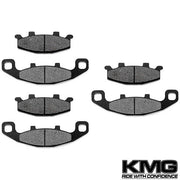 1987-1990 Kawasaki ZX750 Ninja Front + Rear Non-Metallic Organic NAO Brake Pads Set