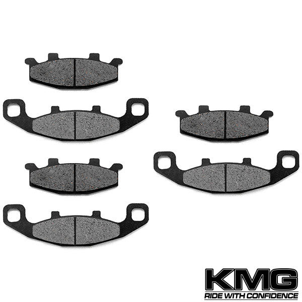 1987-1990 Kawasaki ZX750 Ninja Front + Rear Non-Metallic Organic NAO Brake Pads Set