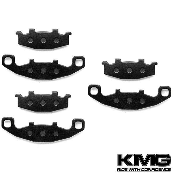 1987-1990 Kawasaki ZX750 Ninja Front + Rear Non-Metallic Organic NAO Brake Pads Set