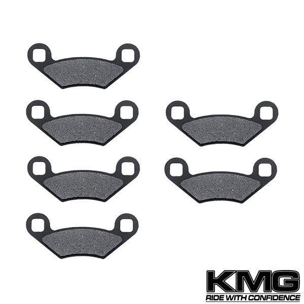 2007-2009 Polaris 500 Sportsman X 2 EFI Front + Rear Non-Metallic Organic NAO Brake Pads Set