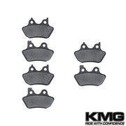 2000-2007 Harley FLHRi FLHR Road King Front + Rear Non-Metallic Organic NAO Brake Pads Set