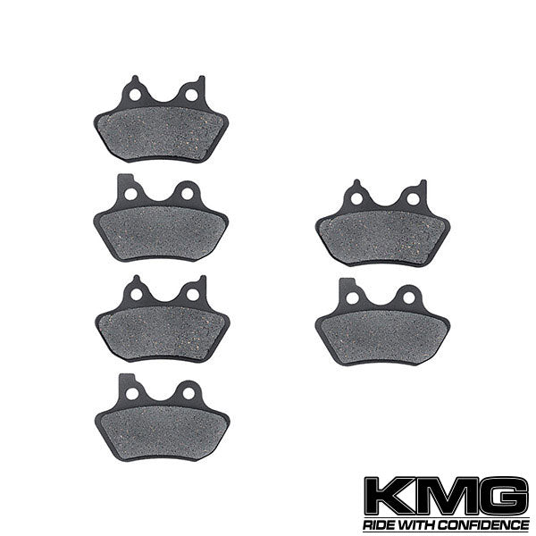 2000-2007 Harley FLHRi FLHR Road King Front + Rear Non-Metallic Organic NAO Brake Pads Set