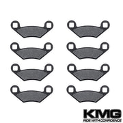 2008-2011 Polaris 500 Sportsman Touring H.O. Front + Rear Non-Metallic Organic NAO Brake Pads Set