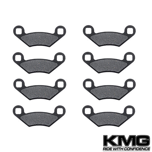2008-2011 Polaris 500 Sportsman Touring H.O. Front + Rear Non-Metallic Organic NAO Brake Pads Set