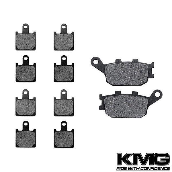 2007-2008 Kawasaki Z1000 ZR 1000 B7F B8F Front + Rear Non-Metallic Organic NAO Brake Pads Set