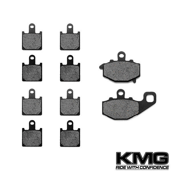 2007-2011 Kawasaki ZX6R ZX600 Front + Rear Non-Metallic Organic NAO Brake Pads Set