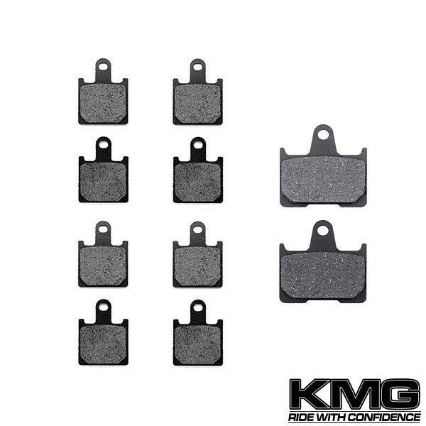 2006-2011 Kawasaki ZX14 Ninja ZX1400 Front + Rear Non-Metallic Organic NAO Brake Pads Set