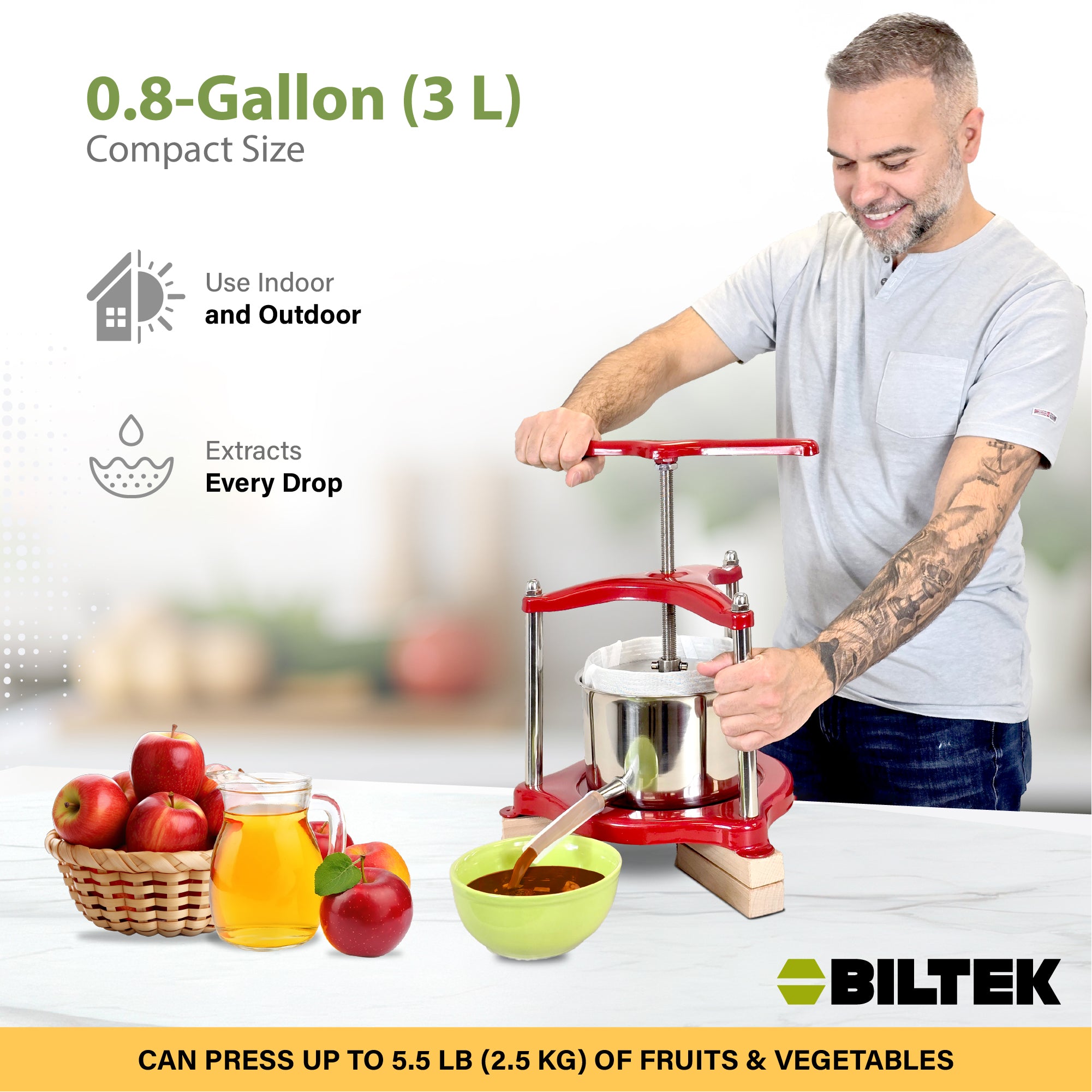 Biltek Fruit Press Stainless Steel