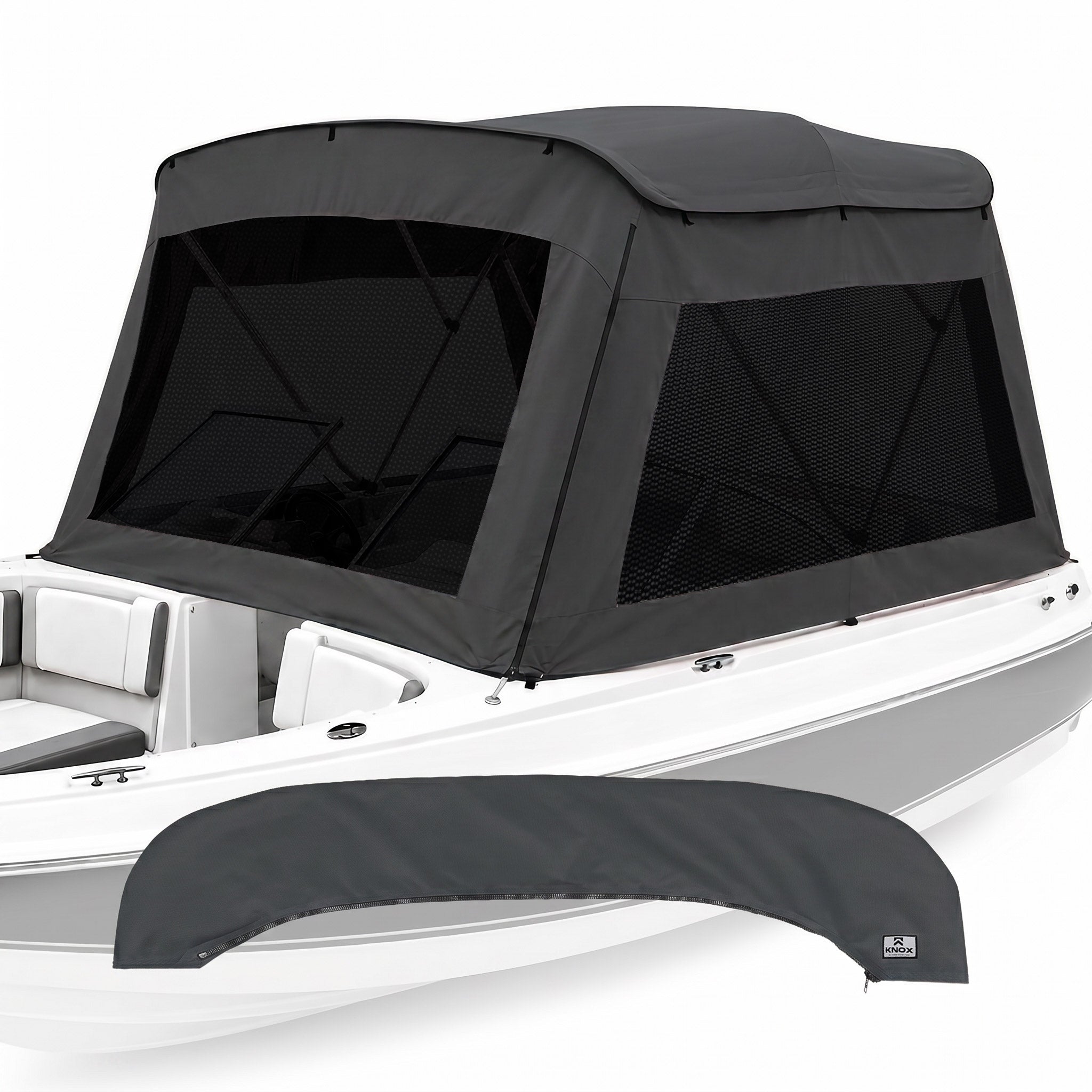 KNOX 3 Bow Bimini Mesh Enclosure with Frame Kit