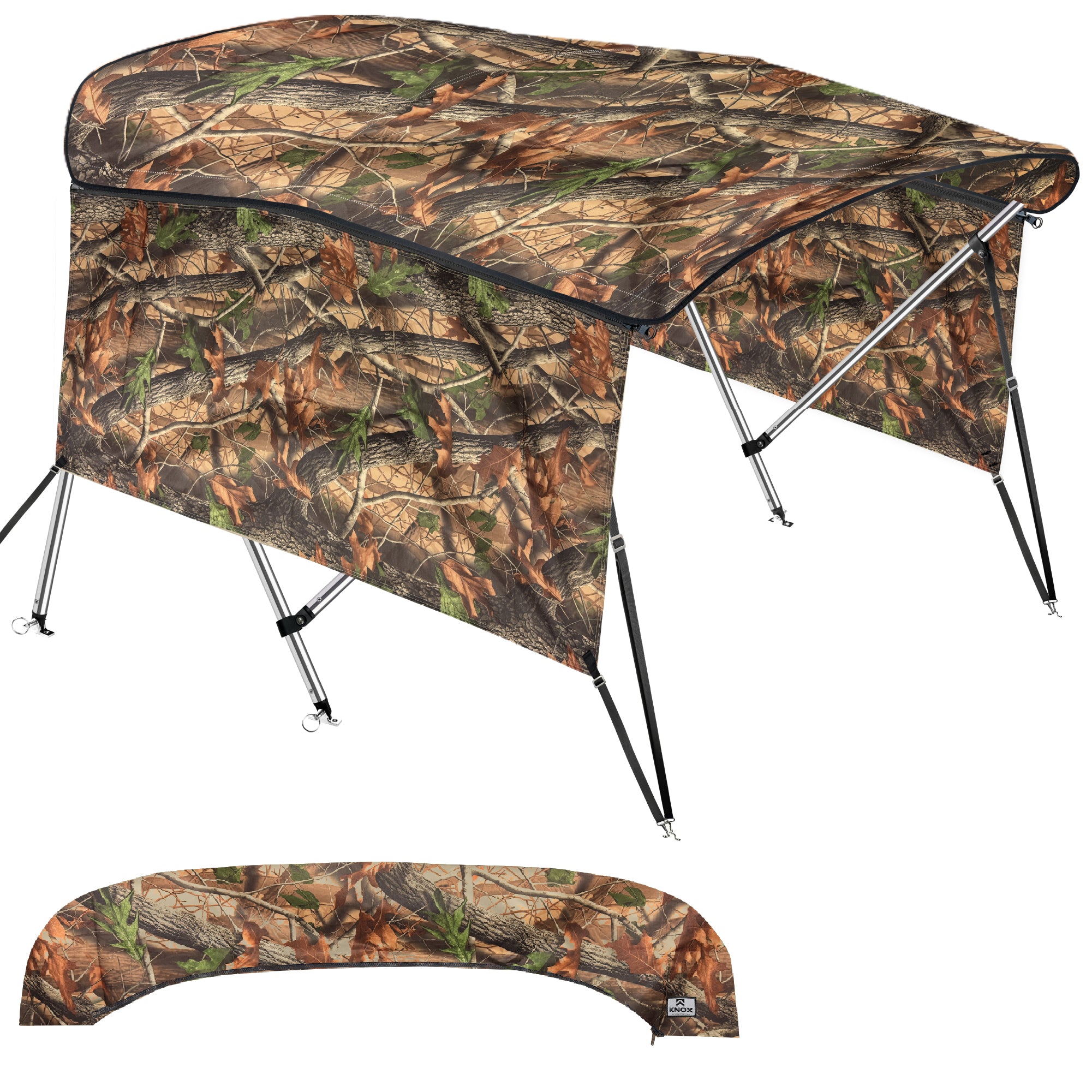 KNOX Universal 4 Bow Bimini Tops for Boats with Sidewalls