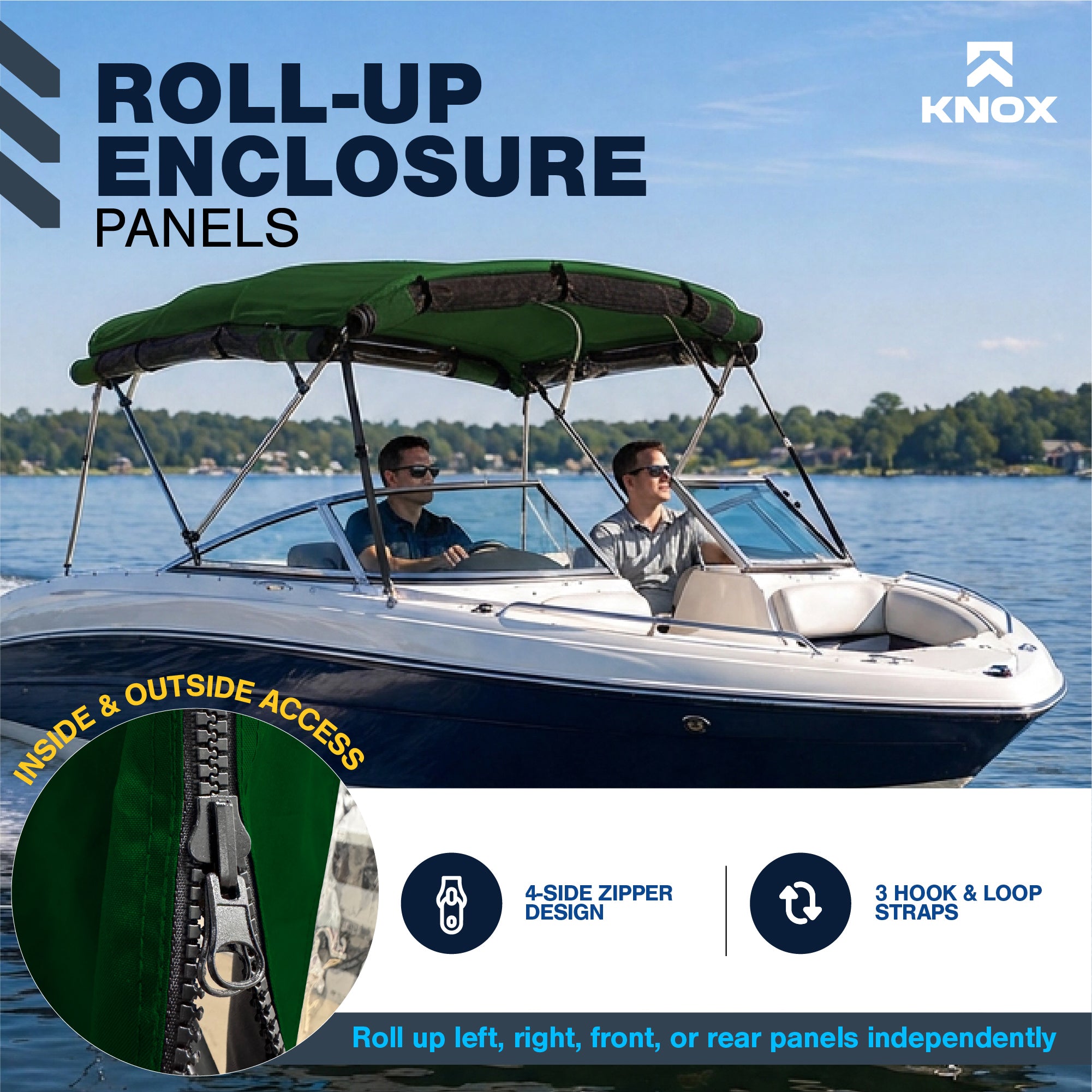 KNOX 4 Bow Bimini Mesh Enclosure with Frame Kit
