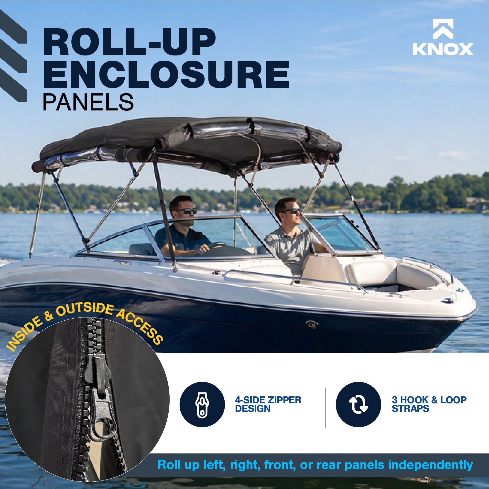 KNOX 4 Bow Bimini Enclosure with Frame Kit