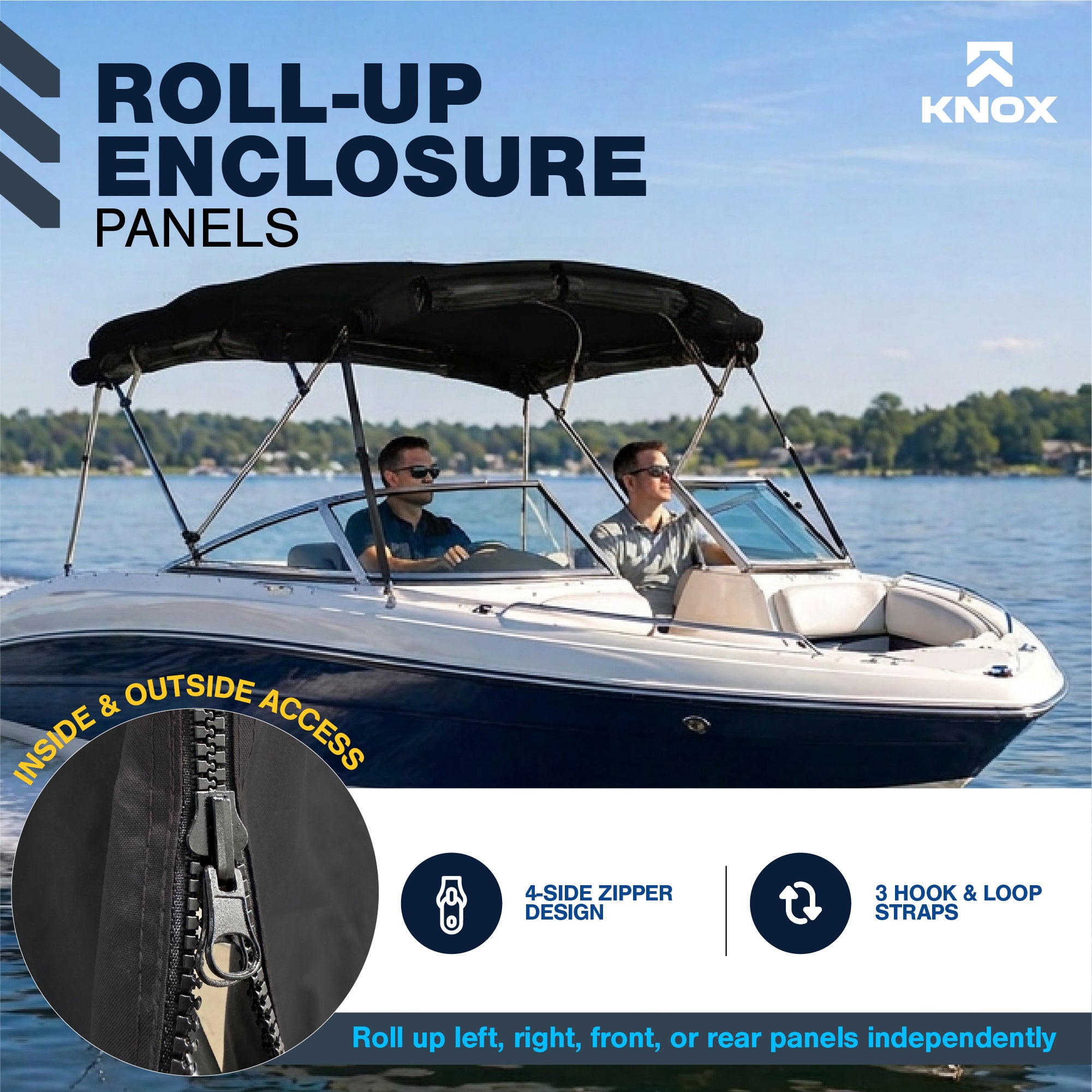 KNOX 4 Bow Bimini Enclosure with Frame Kit