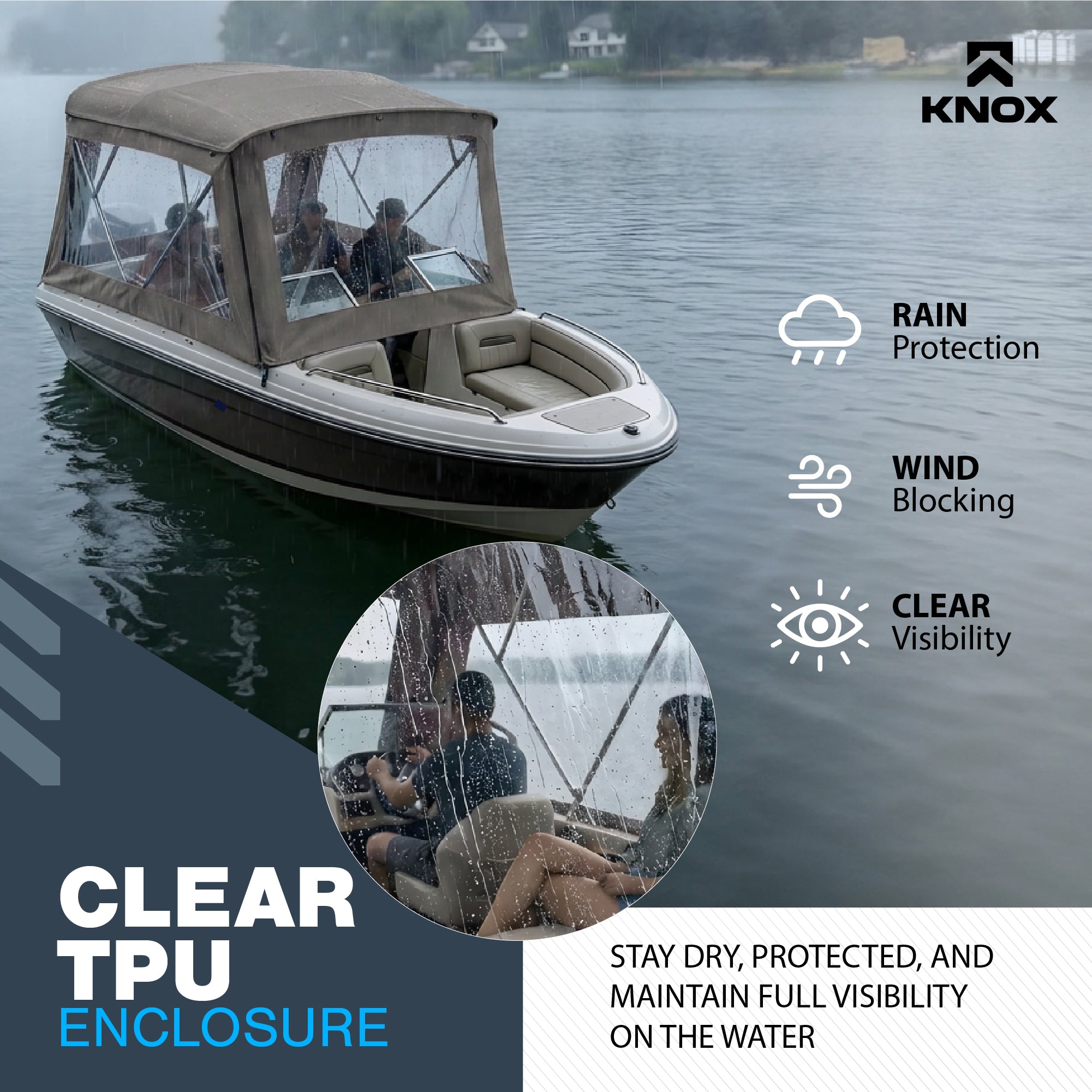 KNOX 4 Bow Bimini Enclosure with Frame Kit