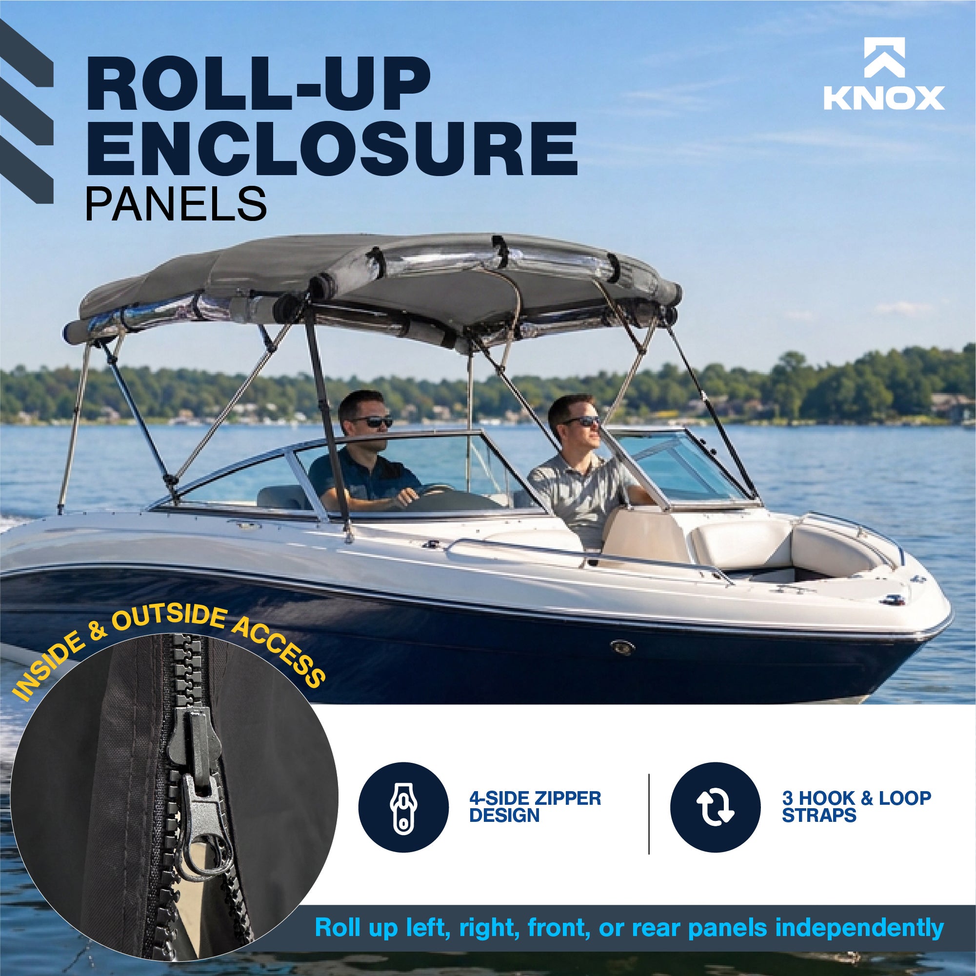 KNOX 4 Bow Bimini Enclosure with Frame Kit