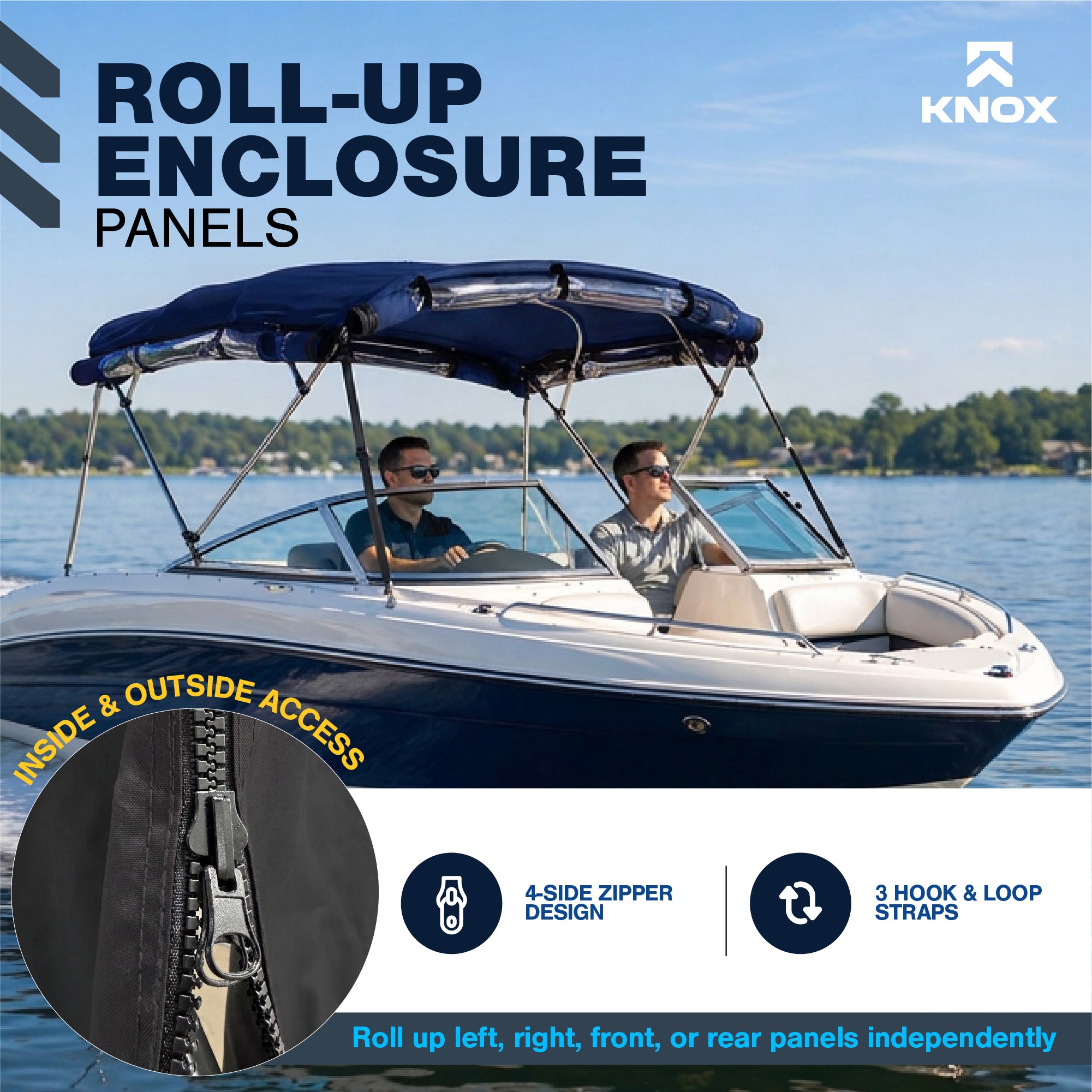 KNOX 4 Bow Bimini Enclosure with Frame Kit