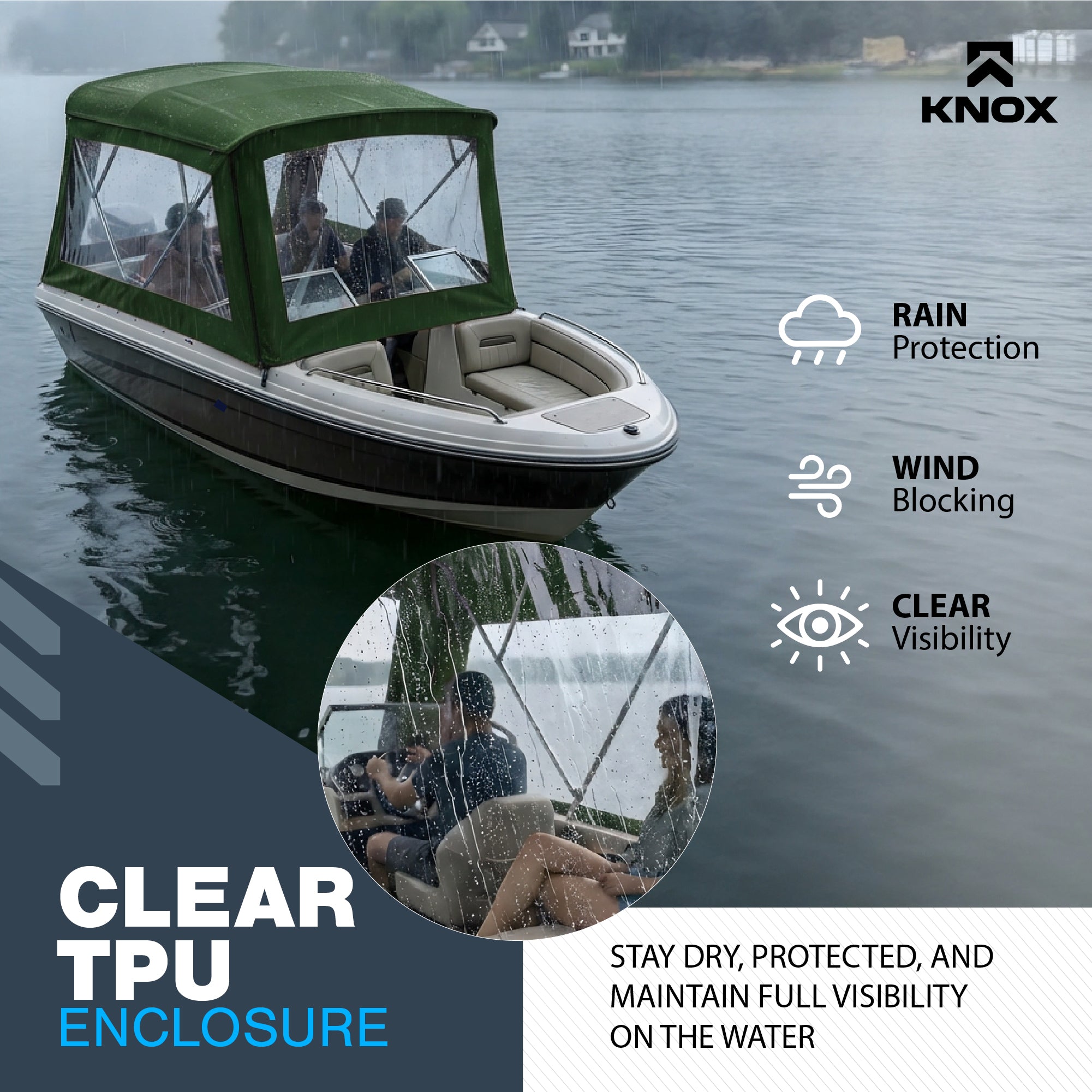 KNOX 4 Bow Bimini Enclosure with Frame Kit