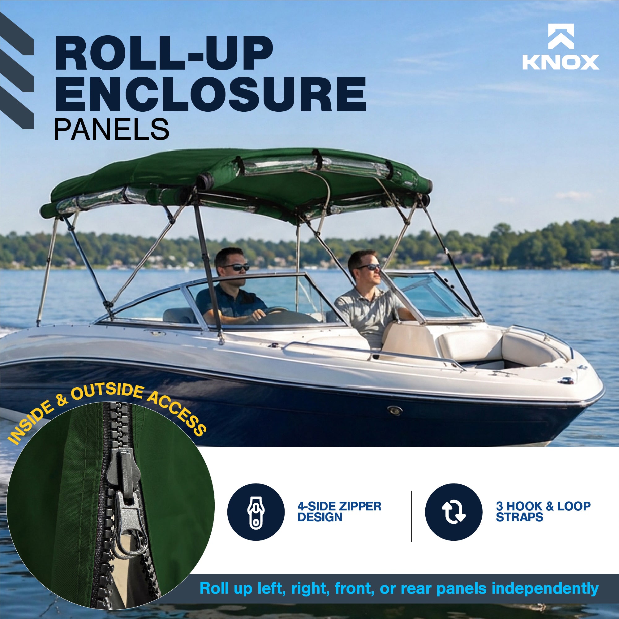 KNOX 4 Bow Bimini Enclosure with Frame Kit