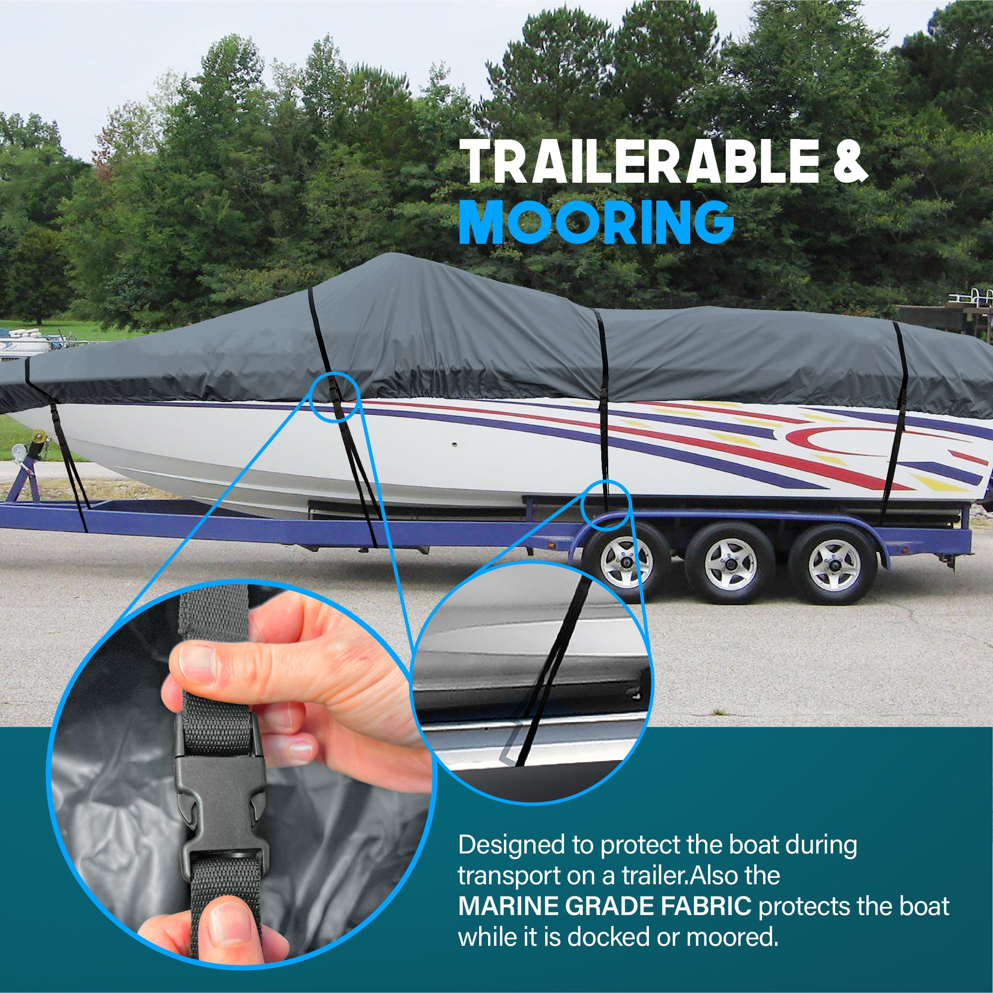 North East Harbor V-Hull Boat Cover