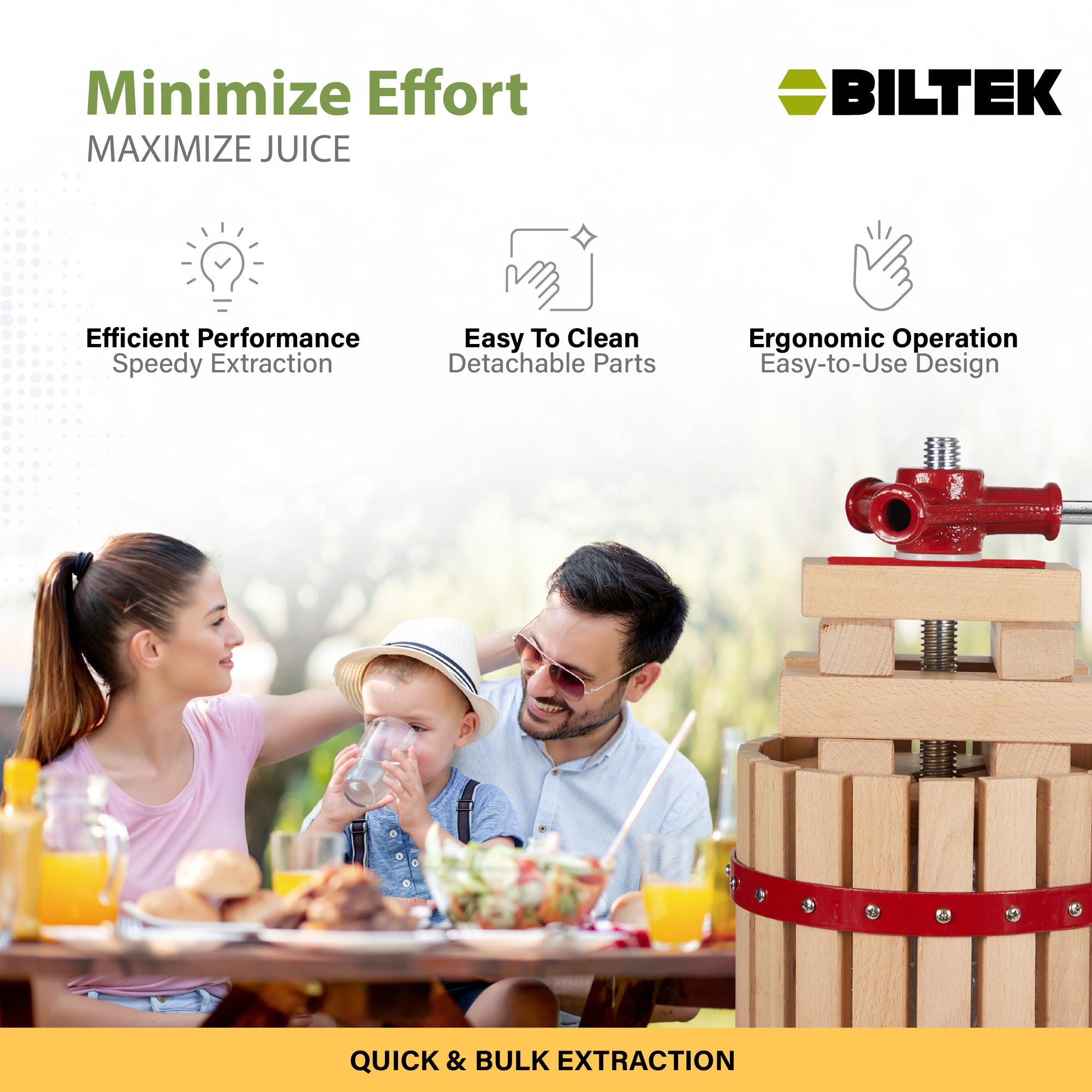 Biltek Basket Fruit Press For Wine