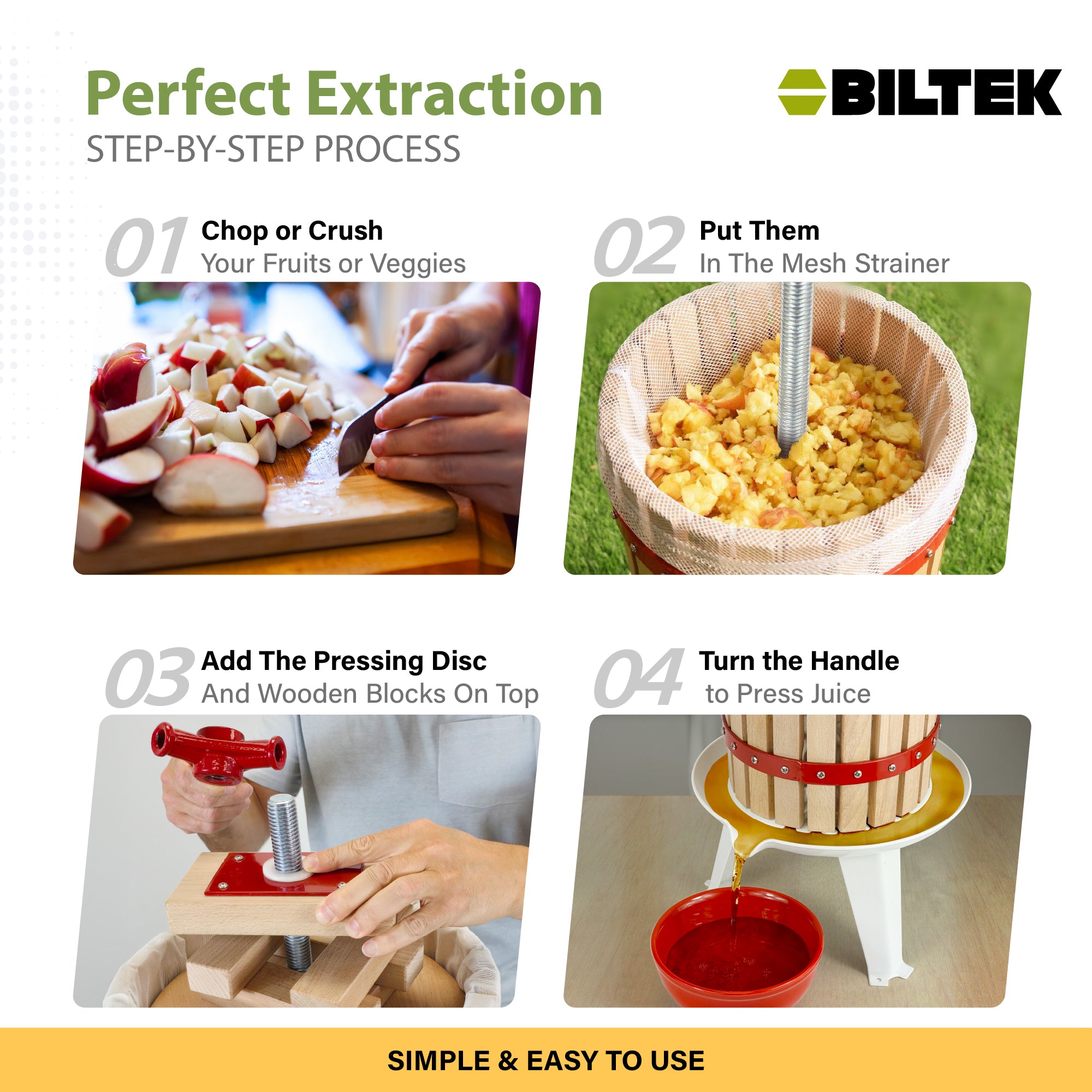 Biltek Basket Fruit Press For Wine
