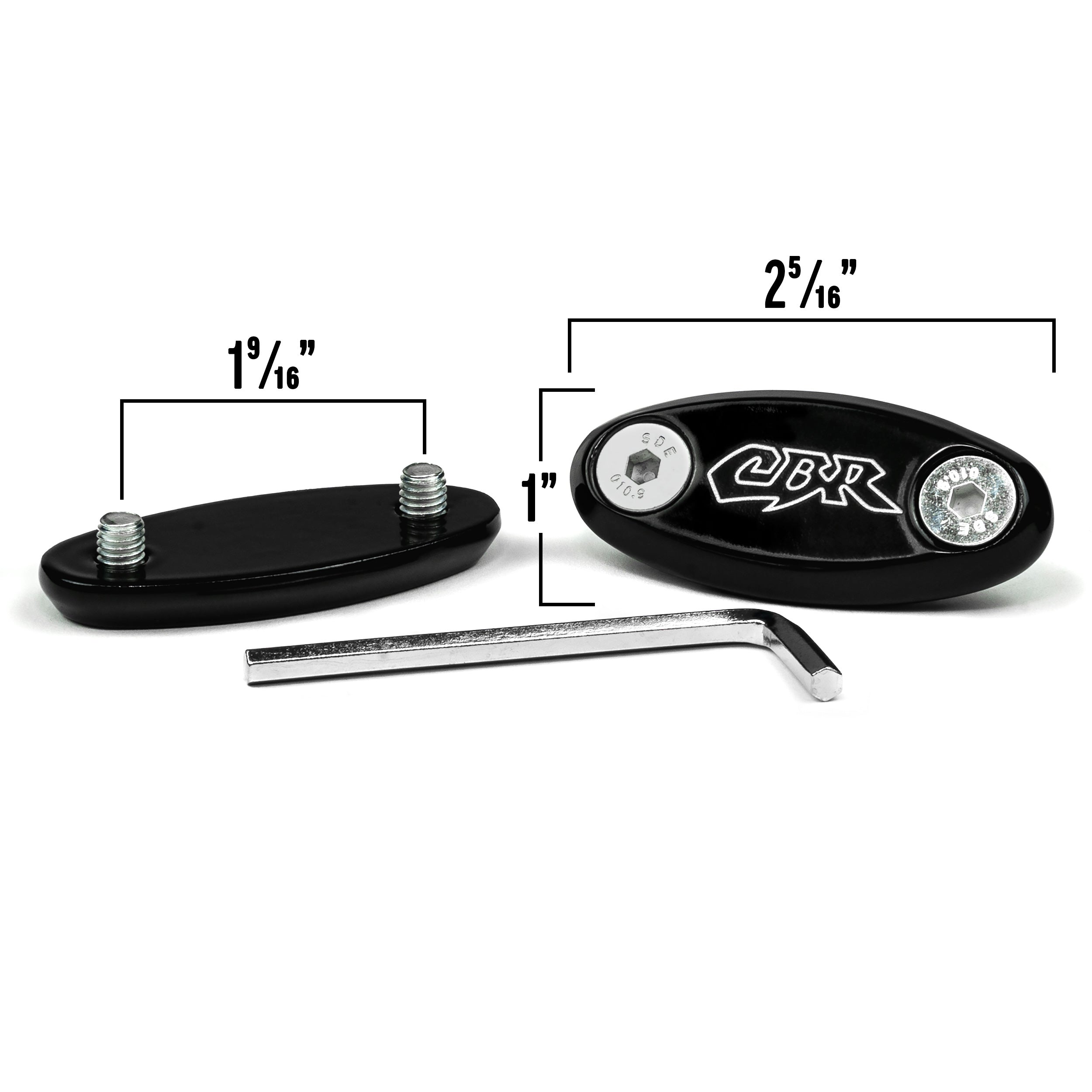Honda CBR 600 RR F4 F4i 900RR 929 954 1000RR Mirror Block Off Plates Logo Engraved Black (1999-2011)