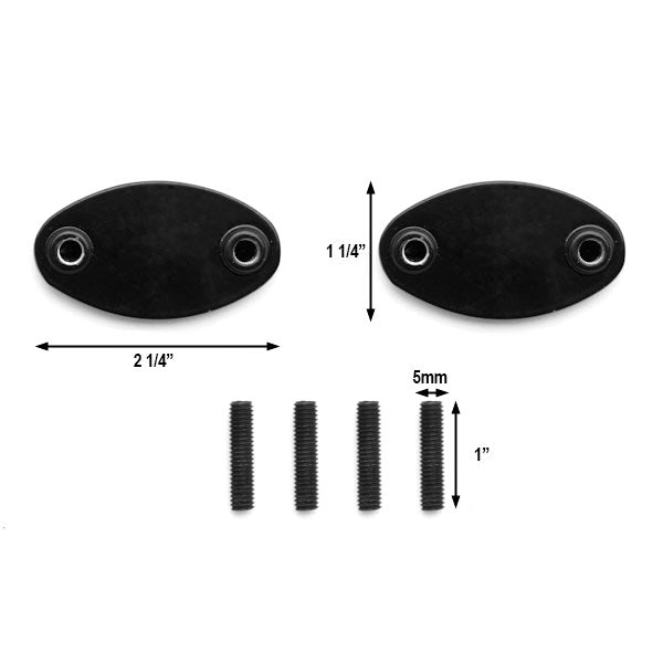 Kawasaki Ninja ZX6R / 636 / ZX6RR / ZX-10R Black Mirror Block Off Plates (2004-2010)